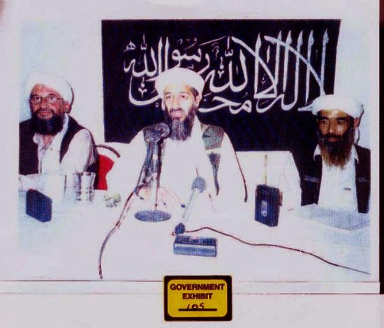 Osama bin Laden, Ayman al-Zawahiri, and Rifa'i Ahmed Taha