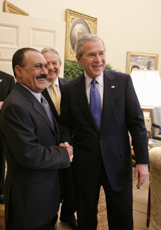 Ali Abdullah Saleh & George W. Bush